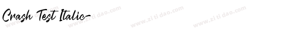 Crash Test Italic字体转换